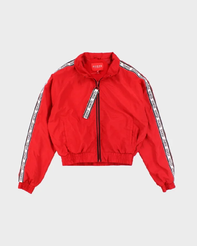 Guess Red Cropped Waterproof Jacket - S Quilted Jacket Puffer Jacket Insulated Jacket Guess Red Cropped Waterproof Jacket - S Quilted Jacket Puffer Jacket Insulated Jacket