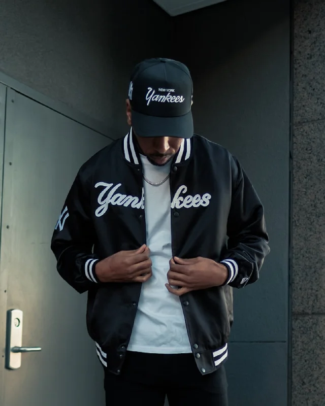 New Era New York Yankees Varsity Jacket Black Mesh Jacket Canvas Jacket Denim Jacket New Era New York Yankees Varsity Jacket Black Mesh Jacket Canvas Jacket Denim Jacket