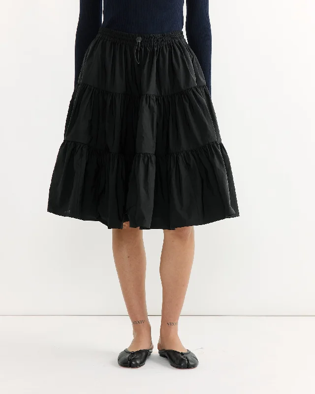 Alec Skirt in Black leather skirt sleek