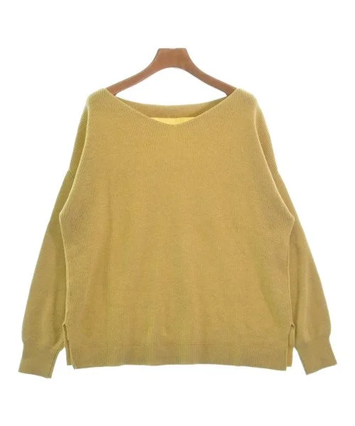 ABAHOUSE ECRU Sweaters Turtle Neck Boat Neck Asymmetrical Neck