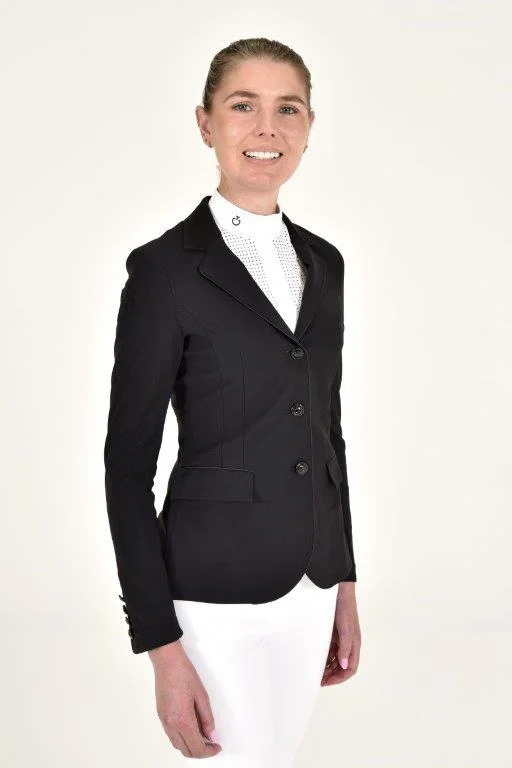 2024 GP Perforated Riding Jacket - Black Denim Fabric Leather Fabric Suede Fabric