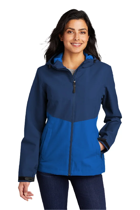 Port Authority Womens Tech Wind & Water Resistant Full Zip Hooded Rain Jacket - Estate Blue/Cobalt Blue - Closeout Denim Jacket Leather Jacket Suede Jacket Port Authority Womens Tech Wind & Water Resistant Full Zip Hooded Rain Jacket - Estate Blue/Cobalt Blue - Closeout Denim Jacket Leather Jacket Suede Jacket