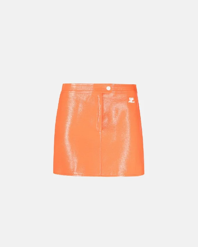Courreges Skirt Vinyle Reedition Sunset silk skirt elegant