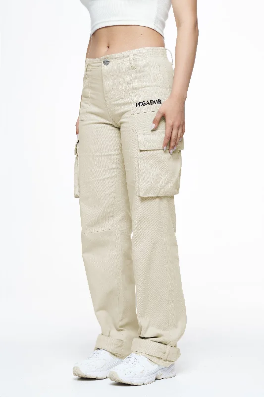 Arlia Wide Cargo Pants Espresso Stylish Casual Pants