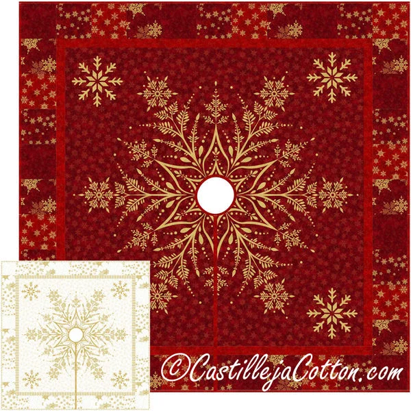 Snowflake Panel Tree Skirt CJC-55210e - Downloadable Pattern linen skirt breathable