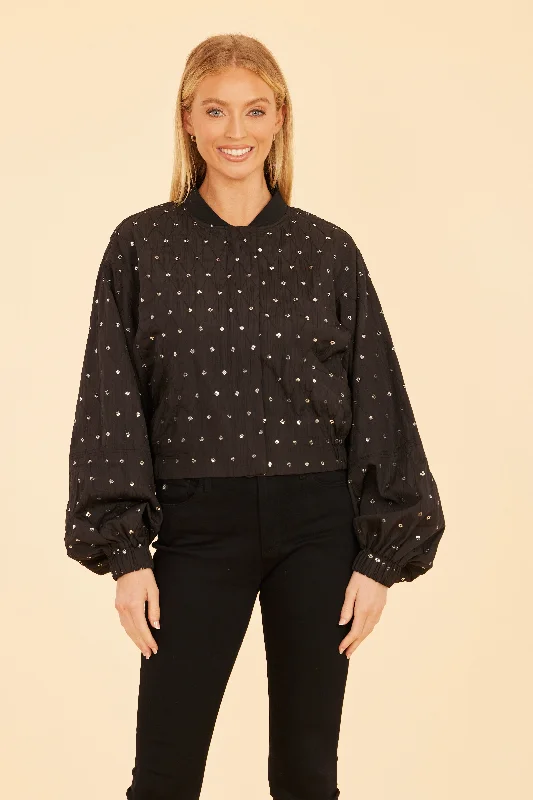 Embellished Balloon Sleeve Jacket Rayon Jacket Velvet Jacket Corduroy Jacket