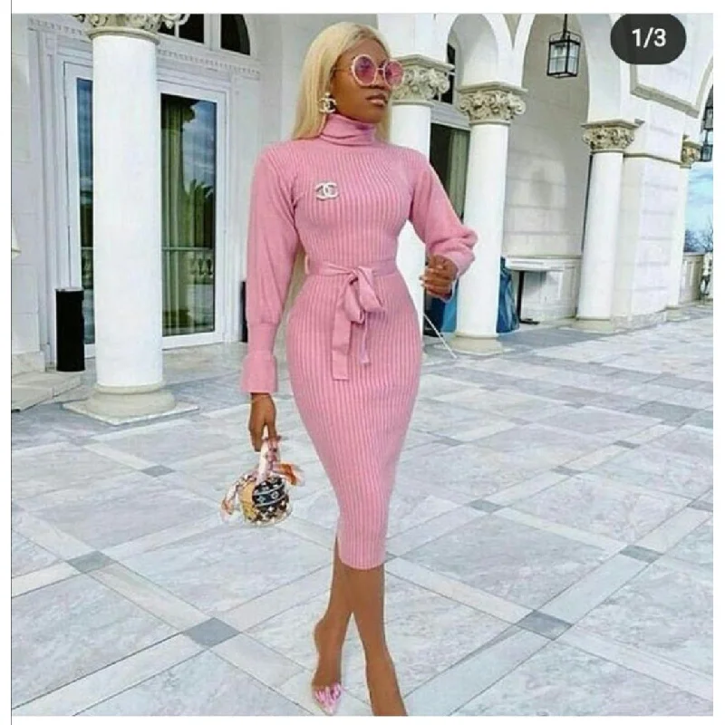 Knit Sweater Dress  Elegant Classic Vintage