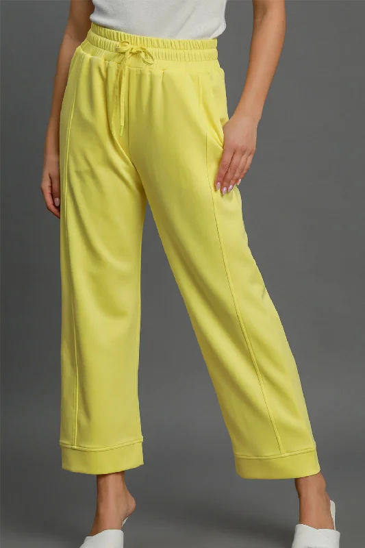 Hazel Blues® |  Umgee Drawstring Elastic Waist Wide Leg Pants Trendy Wide-Leg Pants
