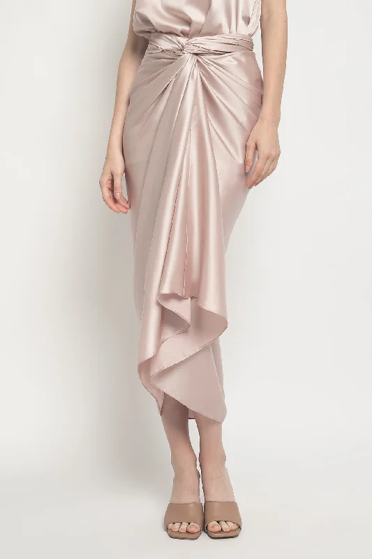 Aisyah Skirt In Rosegold chiffon skirt airy