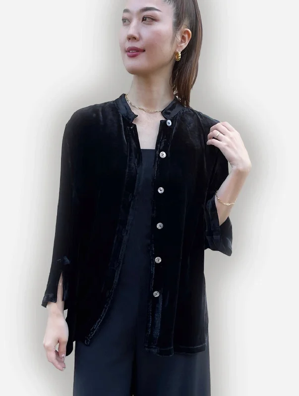 Citron Classic Velvet Blouse/Jacket Plaid Jacket Tartan Jacket Houndstooth Jacket