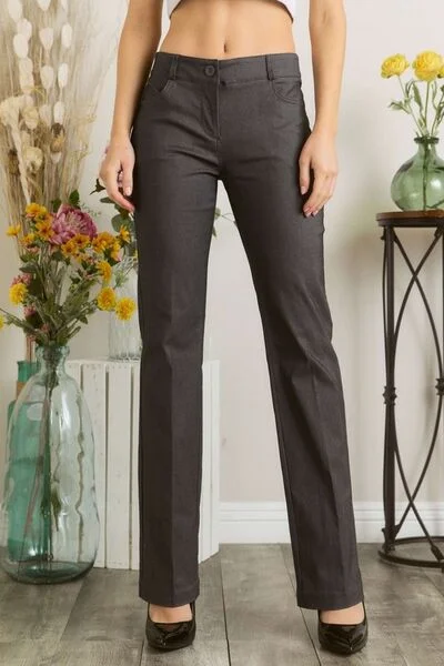 Hazel Blues® | Mittoshop Solid Color Pants with Pocket Soft Stretch Leggings