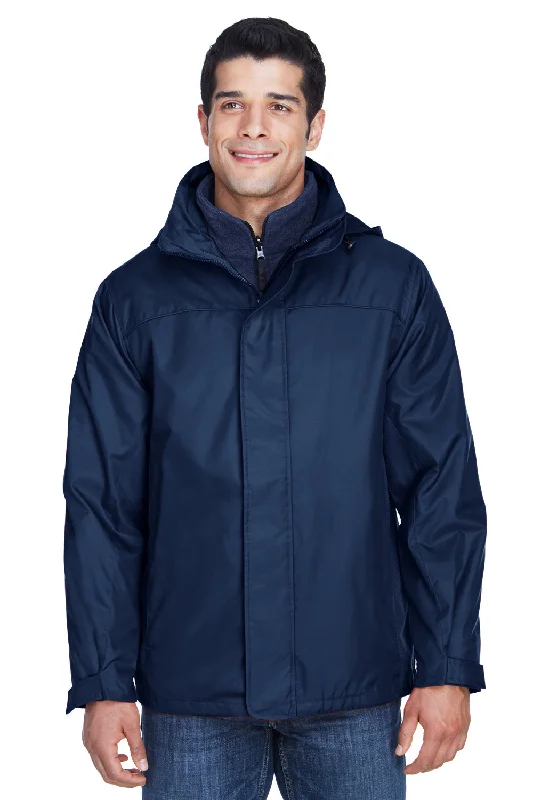 North End Mens 3-in-1 Water Resistant Full Zip Hooded Jacket - Midnight Navy Blue Jacket Blazer Coat North End Mens 3-in-1 Water Resistant Full Zip Hooded Jacket - Midnight Navy Blue Jacket Blazer Coat
