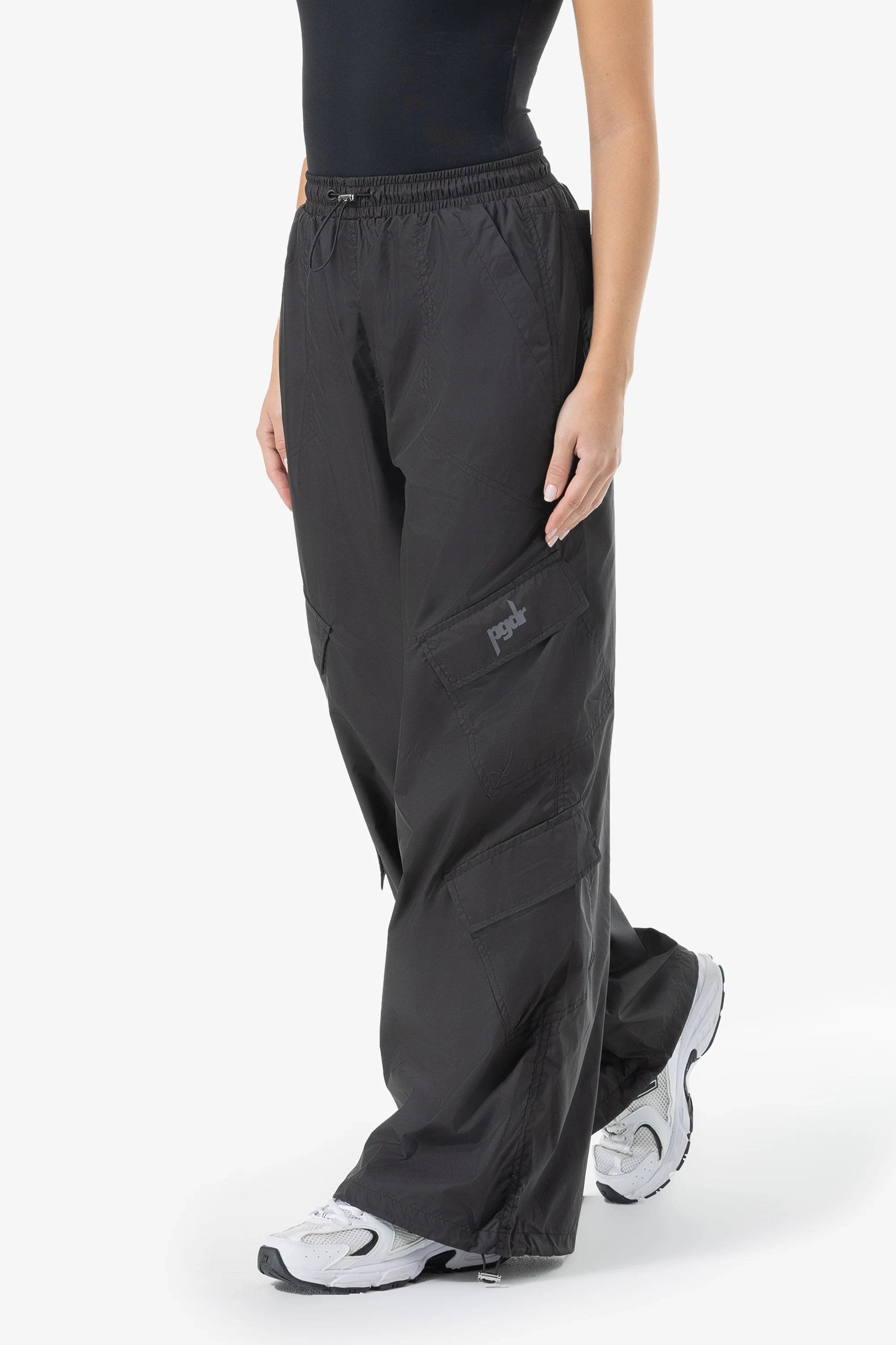 Nelly Cargo Tracksuit Pants Black Comfy Cargo Trousers