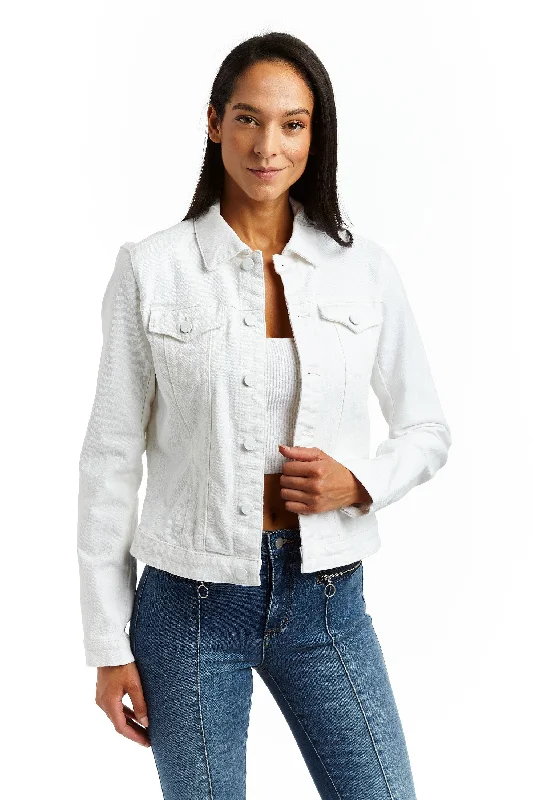 Loretta - Basic Denim Jacket Lace Jacket Ribbed Jacket Sequined Jacket