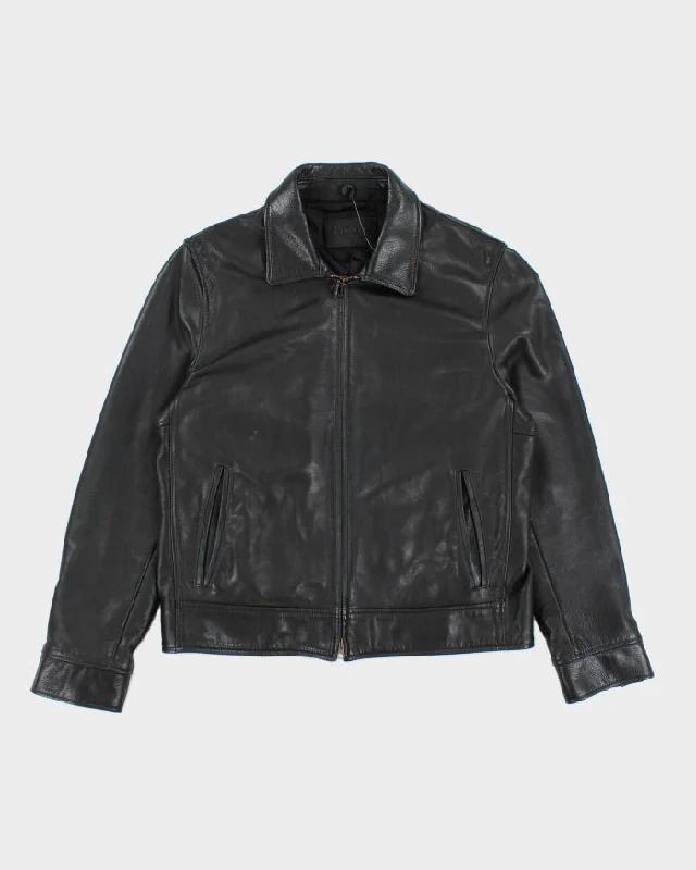 Vintage Roots Black Leather Zip Up Jacket - M Rayon Jacket Velvet Jacket Corduroy Jacket Vintage Roots Black Leather Zip Up Jacket - M Rayon Jacket Velvet Jacket Corduroy Jacket