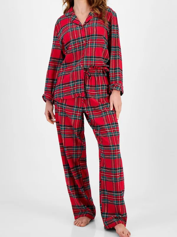 Hazel Blues® | Plaid Collared Neck Button Up Top and Pants Lounge Set High-Waist Yoga Pants Hazel Blues® | Plaid Collared Neck Button Up Top and Pants Lounge Set High-Waist Yoga Pants