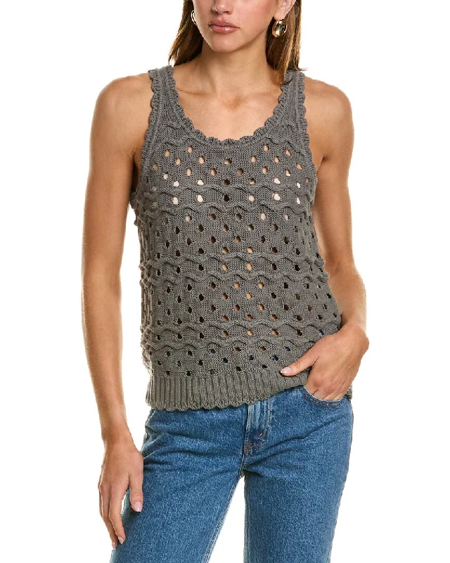 Splendid Lowen Sweater Tank Cashmere Blend Cotton Blend Poly Blend