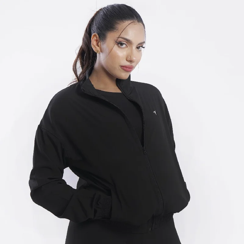 Tf-Black Premium Women Running Jackets Snapped Jacket Toggled Jacket Drawstring Jacket Tf-Black Premium Women Running Jackets Snapped Jacket Toggled Jacket Drawstring Jacket