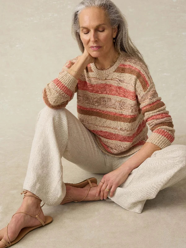Miramar Linen Sedona Sweater - Horizon Hues Fleece Fabric Down Fabric Feather Fabric