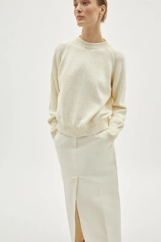The Organic Cotton Tricot Sweater Iron Safe Non-Iron Wrinkle Free