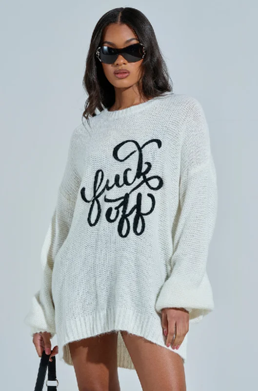 EFF OFF KNIT SWEATER DRESS Bright Pastel Dark
