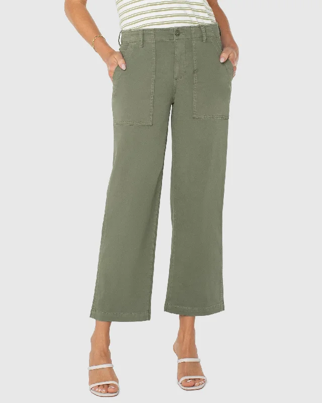 Cargo Wide Leg Crop Pant Modern Bootcut Pants