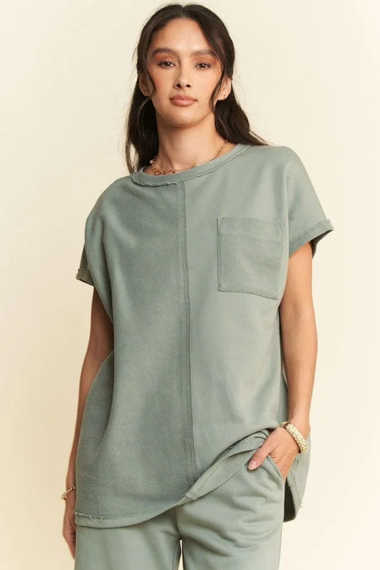 Hazel Blues® | Davi & Dani Round Neck Short Sleeve Top and Pants Set Casual Skinny Fit Pants Hazel Blues® | Davi & Dani Round Neck Short Sleeve Top and Pants Set Casual Skinny Fit Pants