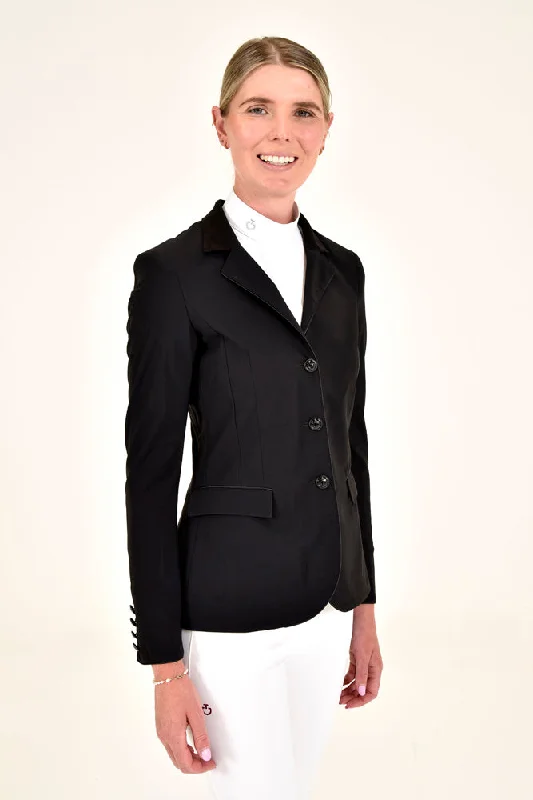 GP Riding Jacket with Logo Lining - Black Tiered Jacket Buttoned Jacket Zippered Jacket GP Riding Jacket with Logo Lining - Black Tiered Jacket Buttoned Jacket Zippered Jacket