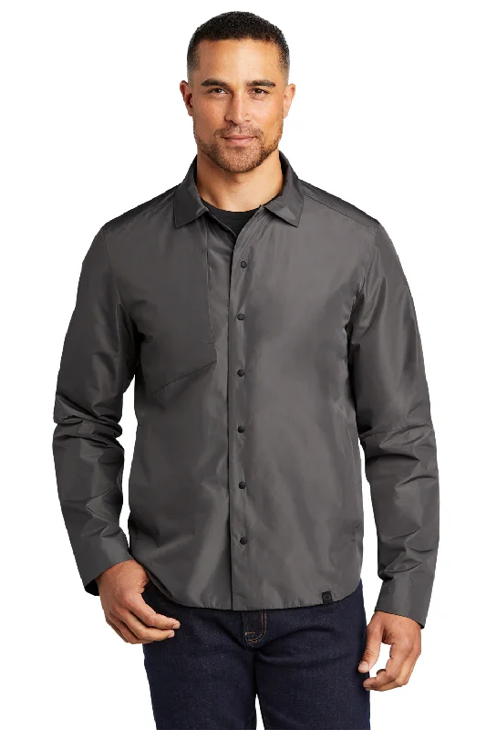 Ogio Mens Water Resistant Reverse Button Down Shirt Jacket - Gear Grey Satin Fabric Silk Fabric Chiffon Fabric Ogio Mens Water Resistant Reverse Button Down Shirt Jacket - Gear Grey Satin Fabric Silk Fabric Chiffon Fabric