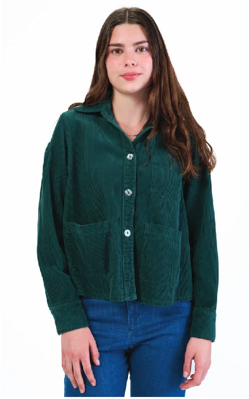 Cord Shirt Jacket - Leaf Satin Jacket Silk Jacket Chiffon Jacket