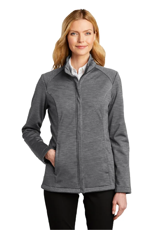 Port Authority Womens Stream Wind & Water Resistant Full Zip Jacket - Heather Graphite Grey - Closeout Fleece Jacket Down Jacket Feather Jacket Port Authority Womens Stream Wind & Water Resistant Full Zip Jacket - Heather Graphite Grey - Closeout Fleece Jacket Down Jacket Feather Jacket
