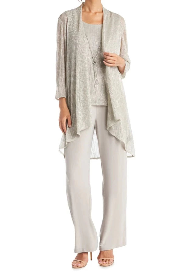 FESTIVAL CRINKLE DUSTER PANT SET - CHAMPAGNE Chic Wool Trousers