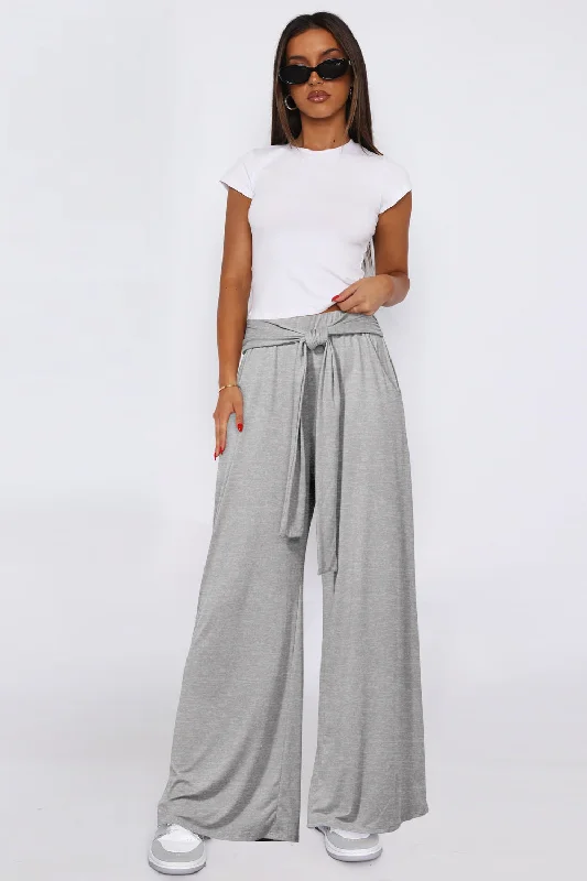 Hazel Blues® |  Tied Pocketed Wide Leg Pants Comfortable Denim Trousers