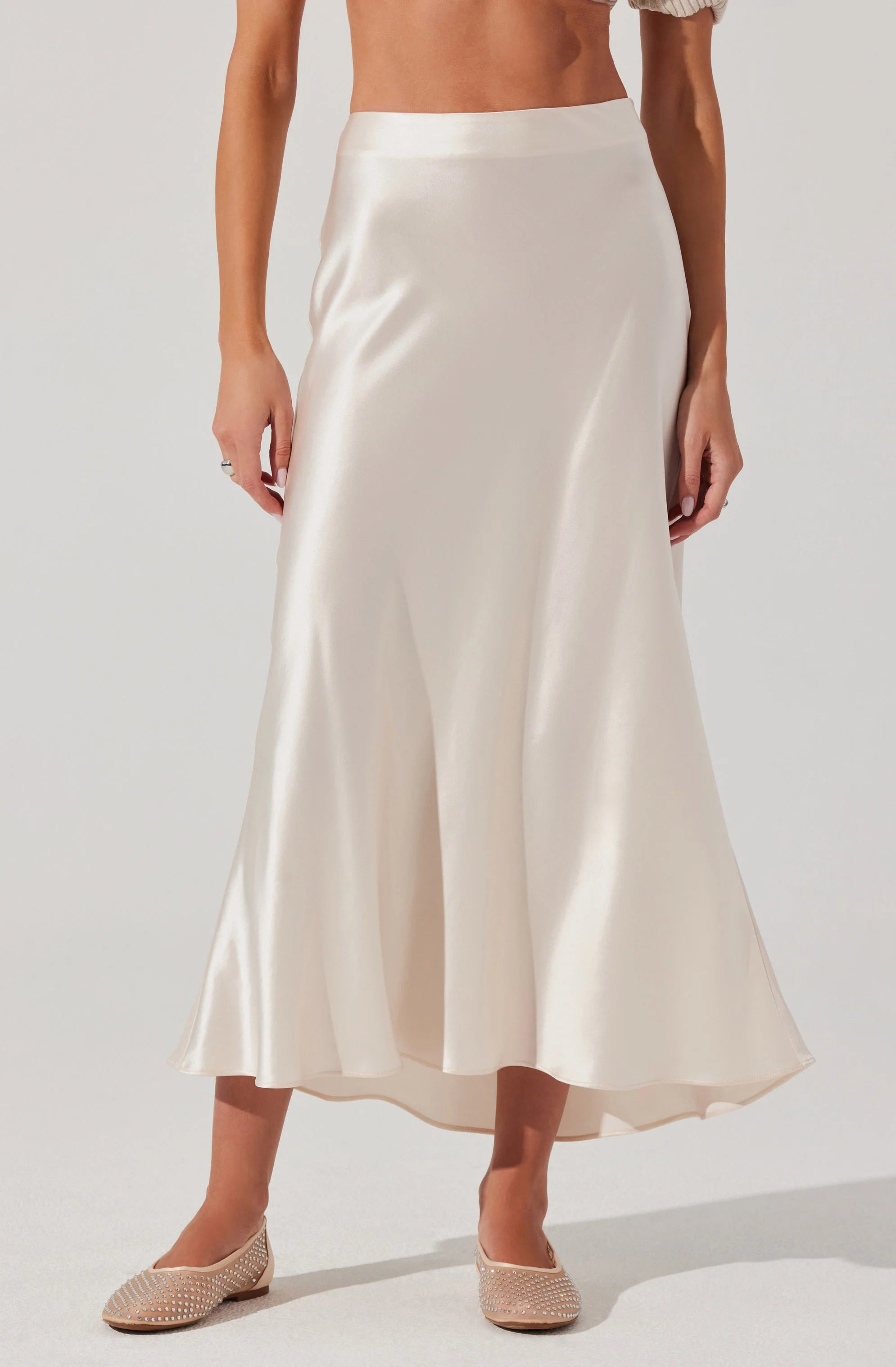 Windey Satin Maxi Skirt silk skirt sleek