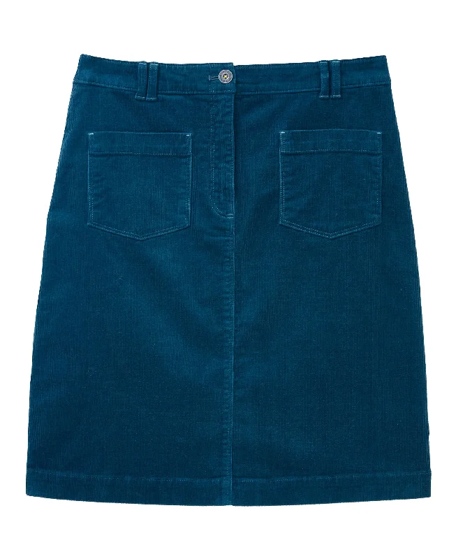 Melody Organic Cord Skirt - Mid Teal lace skirt romantic