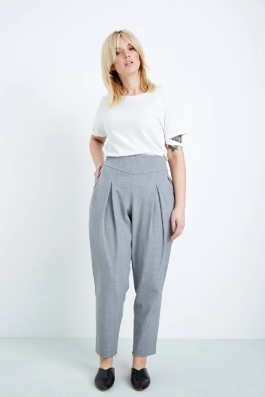 Shegul Tapered Leg Pant - Gray Classic Bootcut Trousers