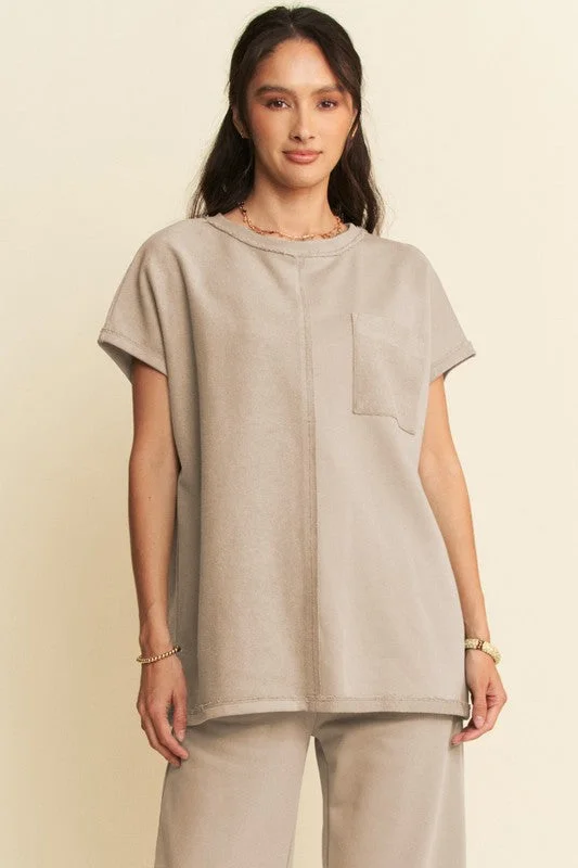 Hazel Blues® | Davi & Dani Round Neck Short Sleeve Top and Pants Set Classic Pleated Pants Hazel Blues® | Davi & Dani Round Neck Short Sleeve Top and Pants Set Classic Pleated Pants