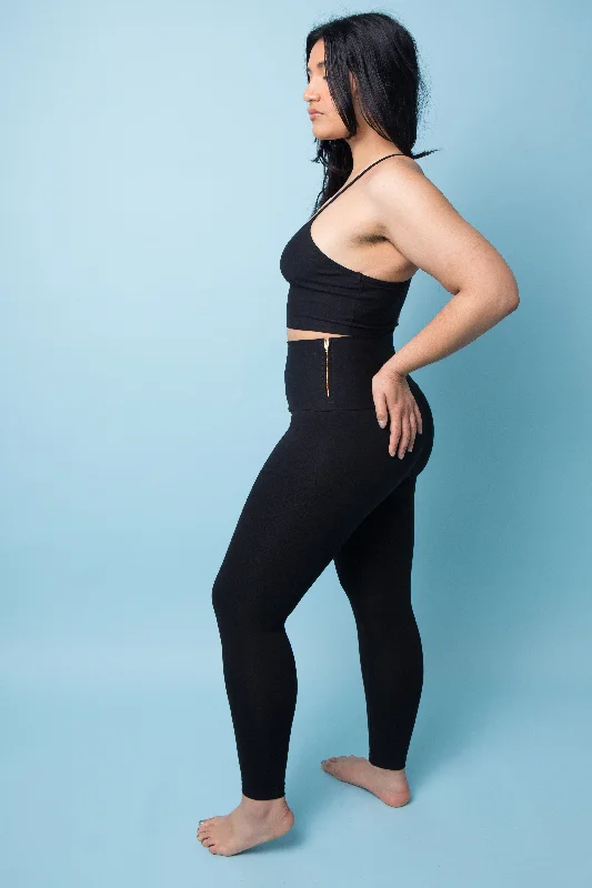 Super High Waist Tib Pant Petite in Black Comfortable Cargo Pants