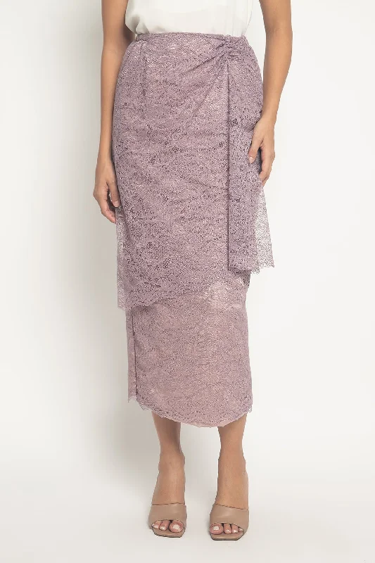 Elsie Skirt in Purple cashmere skirt fine