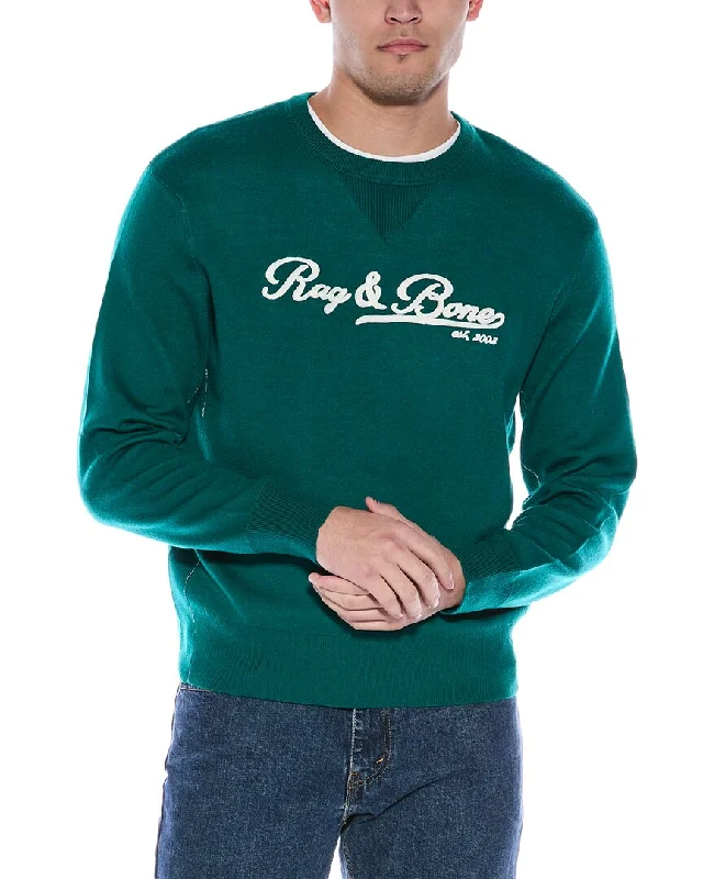 rag & bone Varsity Wool-Blend Sweater Thin Thick Dense