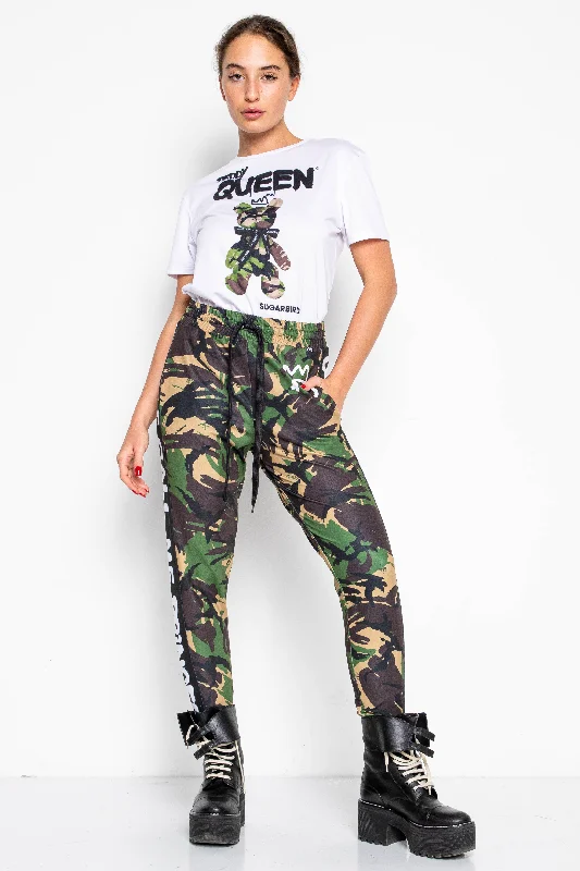 Lony-Kami Queen Camouflage pants Formal Slim Pants