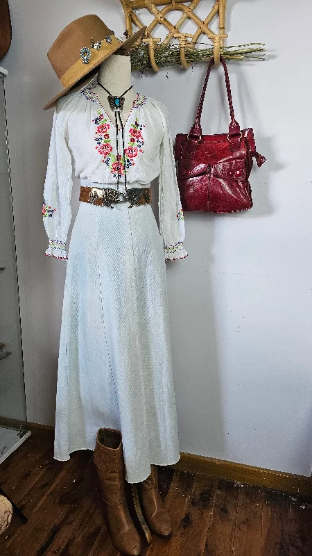 Denim Maxi Skirt Small velvet skirt sumptuous