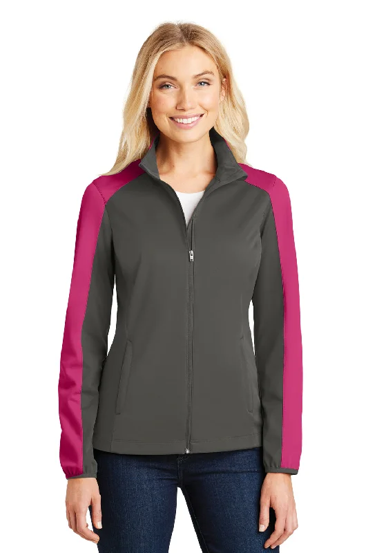 Port Authority Womens Active Wind & Water Resistant Full Zip Jacket - Steel Grey/Azalea Pink - Closeout Faux Fur Jacket Real Fur Jacket Shearling Jacket Port Authority Womens Active Wind & Water Resistant Full Zip Jacket - Steel Grey/Azalea Pink - Closeout Faux Fur Jacket Real Fur Jacket Shearling Jacket