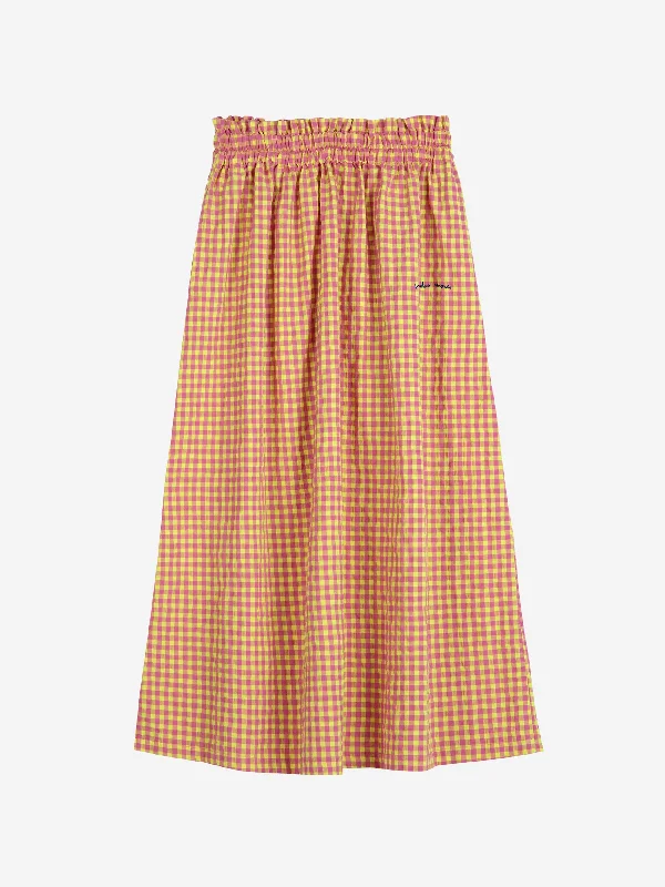 Vichy Evase Skirt linen skirt breathable
