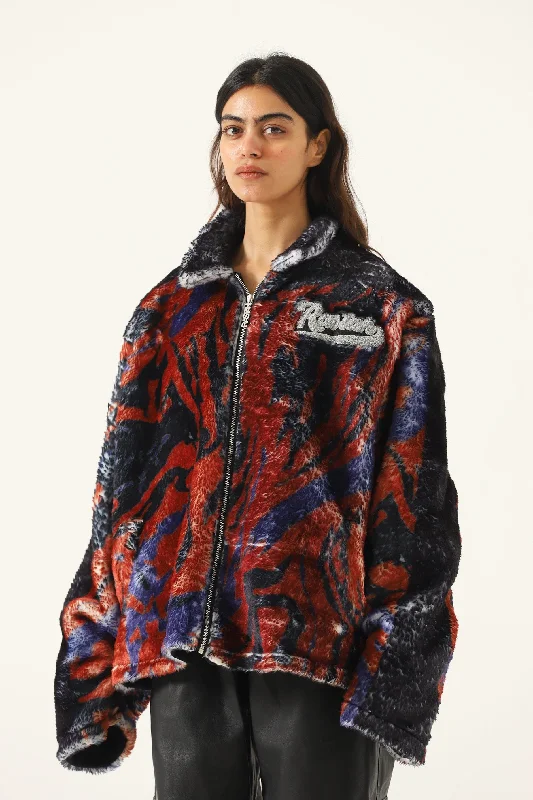 lahori nights" printed sherpa jacket Anorak Shell Jacket Lightweight Jacket