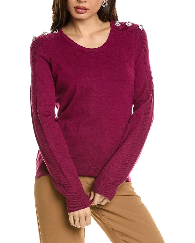 Adrianna Papell Embellished Sweater Casual Formal Business