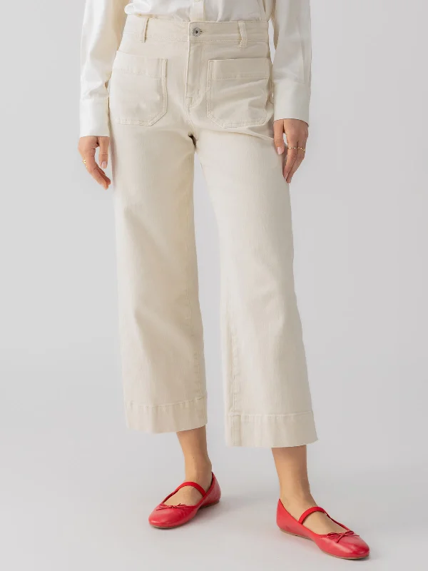 The Marine Standard Rise Denim Pant French Vanilla Classic Bootcut Trousers