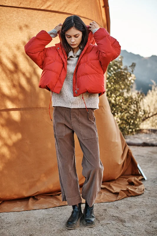 RAYLIN CROPPED PUFFER JACKET Jersey Jacket Tulle Jacket Batik Jacket