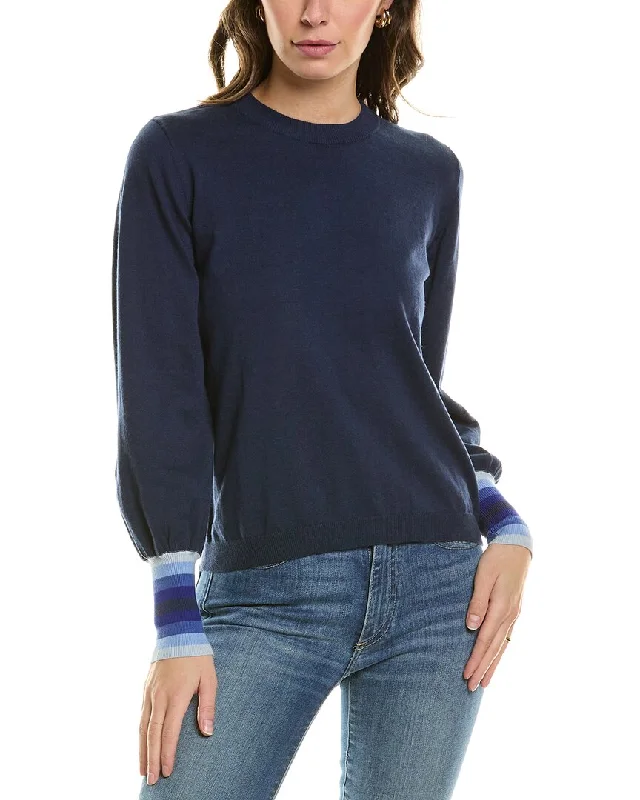 WISPR Gradient Bijou Silk-Blend Sweater Chenille Brocade Lace