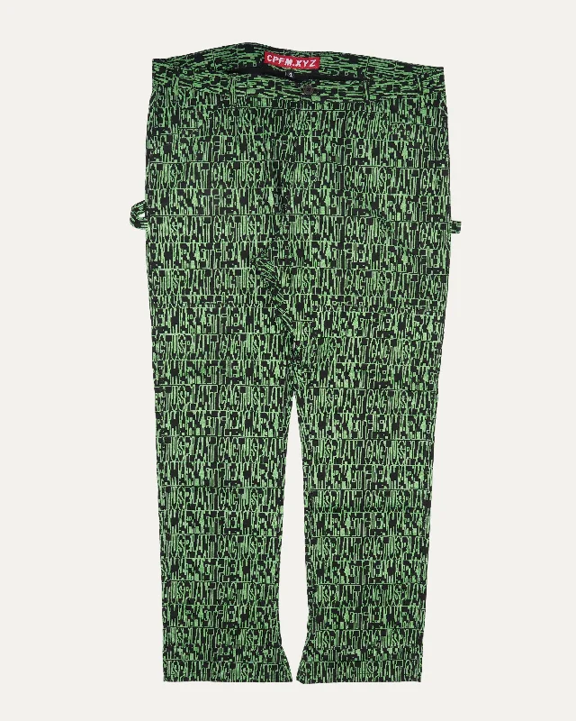 All Over Print Pants Slim-Fit Khaki Pants